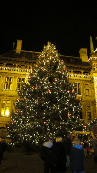 Christmas tree at Antwerp's Christmas market