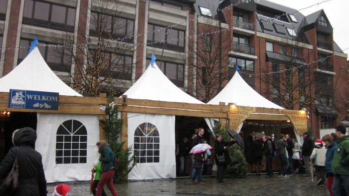 Stalls Leuven Christmas market