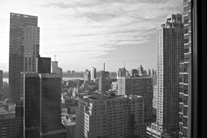 View on New York Skyscrapers from our hotel room