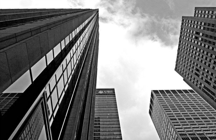 Skyscrapers black and white New York City