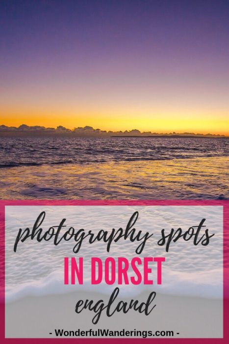 One of the things to do in Dorset, England, is admire the stunning landscape - and photograph it. Check this post for photo locations such as Durdle Door, Corfe Castle, and more  #DorsetEngland #ThingsToDoInDorset #DorsetCoast #DorsetBeach #DorsetCountryside