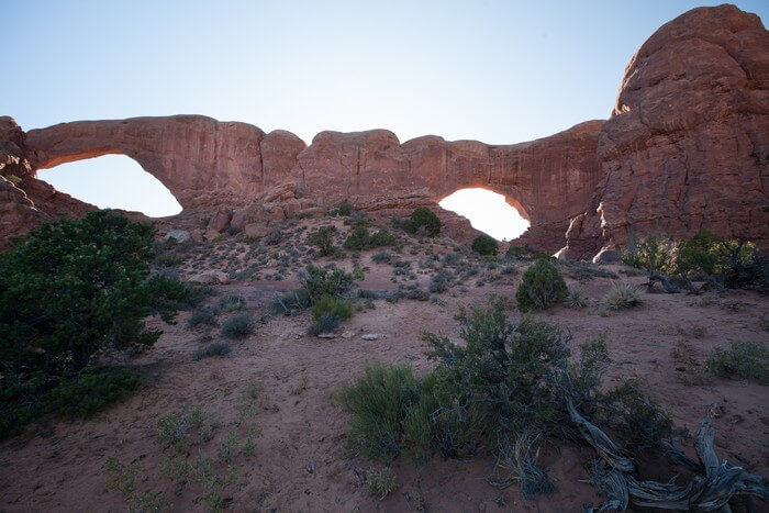 Windows arch trail arches national park moab utah