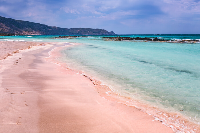crete greece pink beach