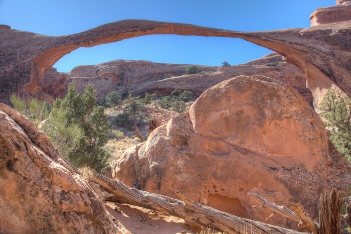 landscape arch arches national park moab utah