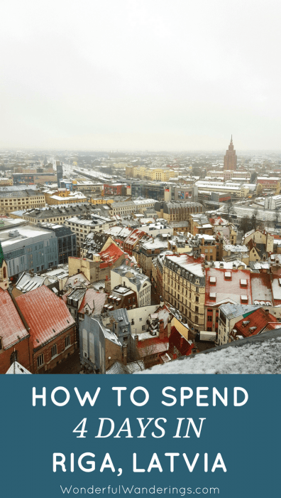 A list of 4 days of things to do in Riga, Latvia for when you travel there in winter, including the shopping streets, restaurants, cute cafes, a walk around the Old Town and the Christmas markets.