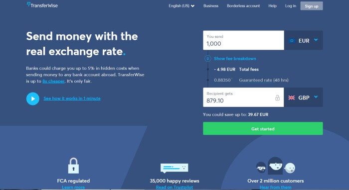 transferwise borderless account review