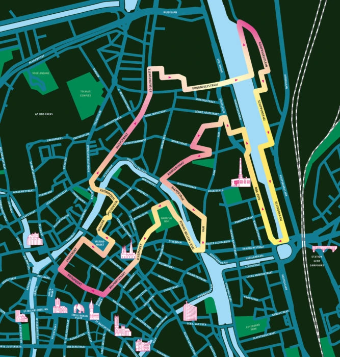Ghent Light Festival Route Map