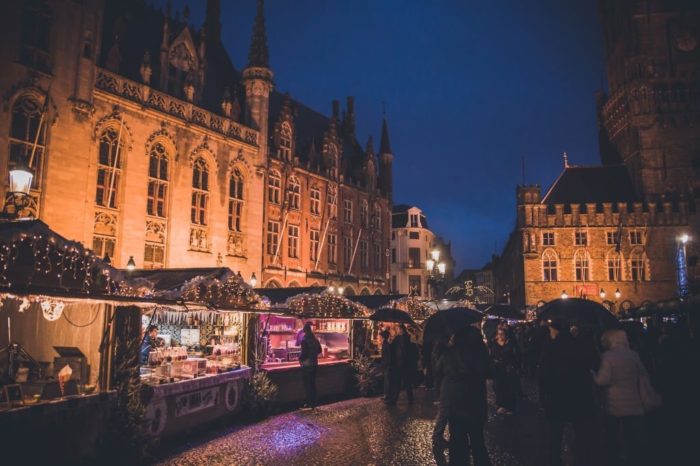 Christmas Market Stores in Bruges