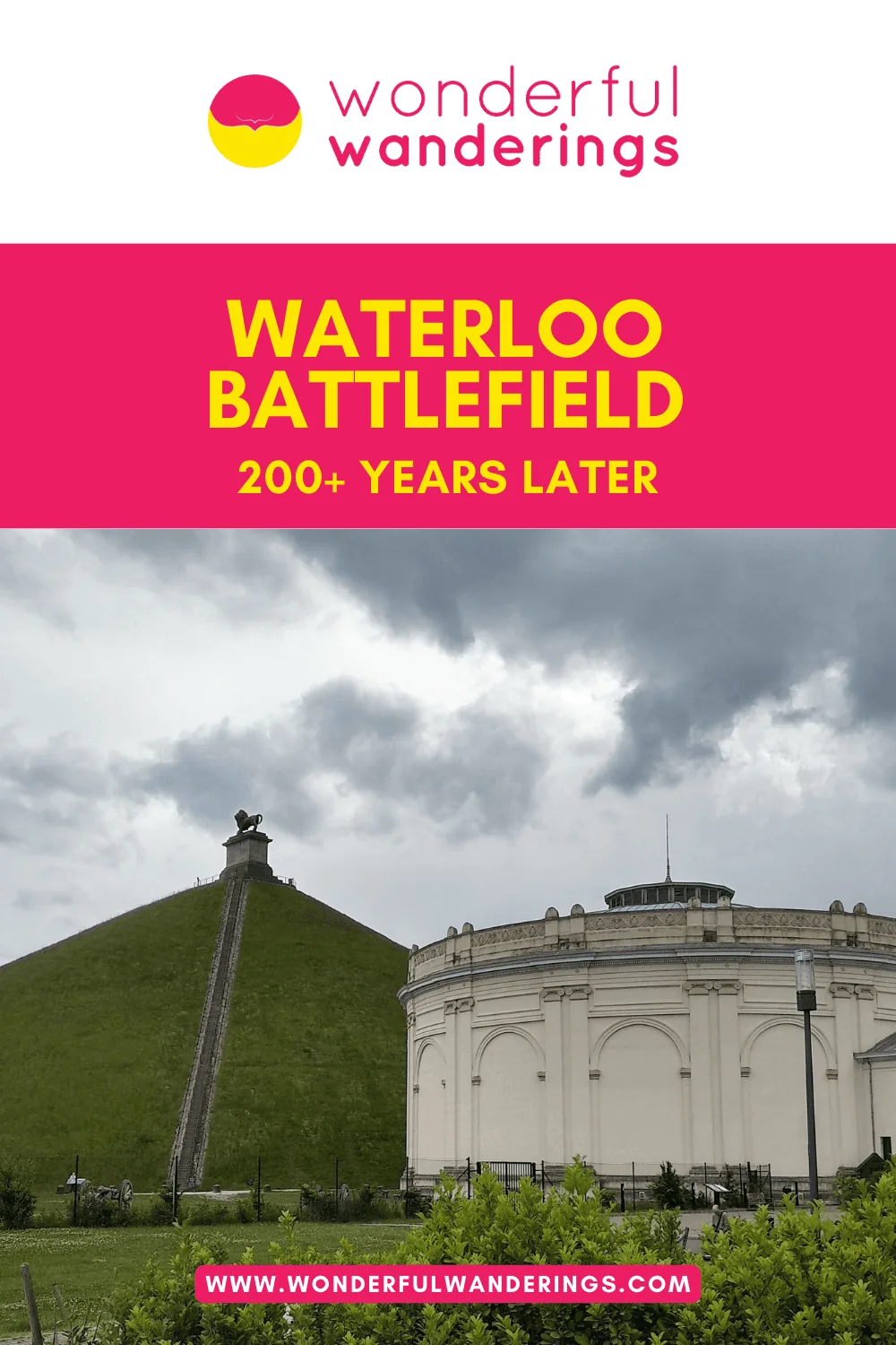 Waterloo Battlefield Pinterest image