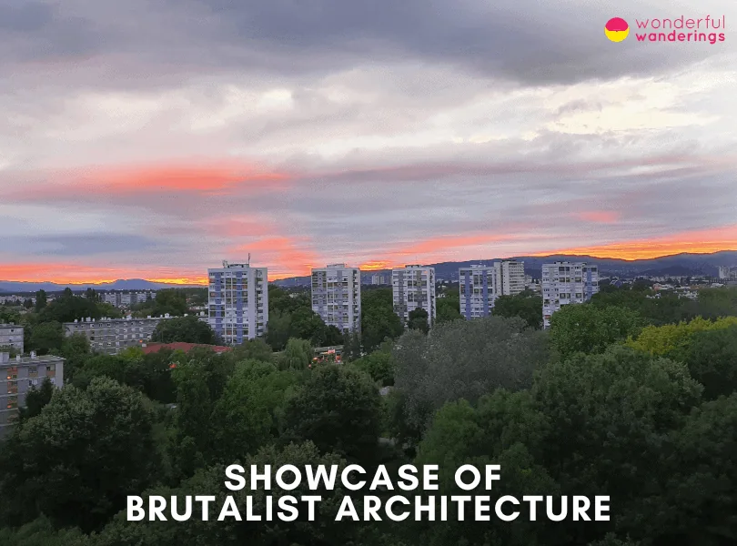 Various locations showcase brutalist architecture
