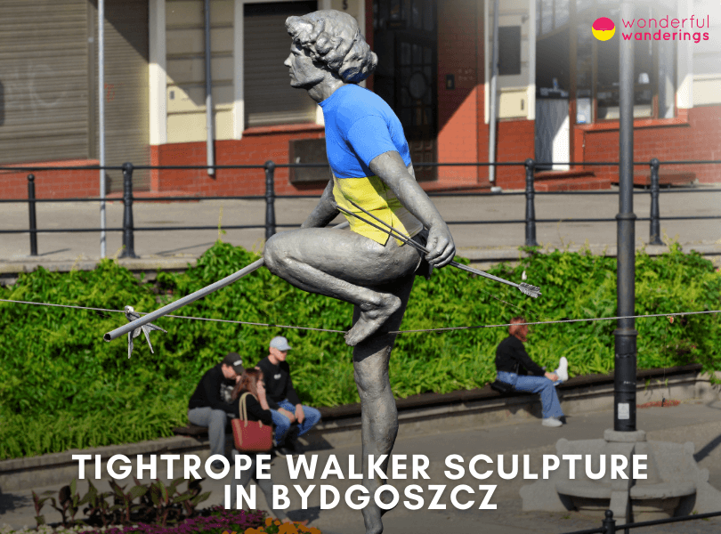 Tightrope Walker Sculpture in Bydgoszcz