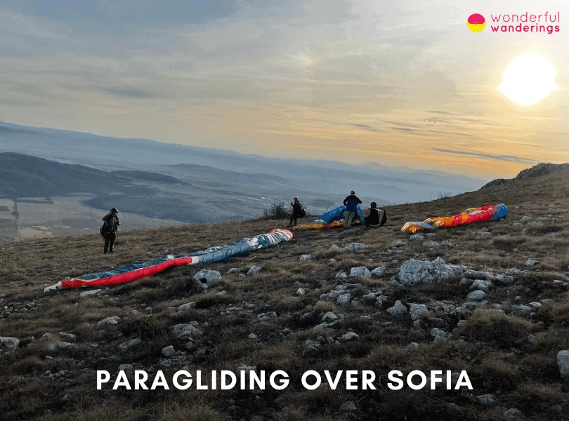 Paragliding over Sofia