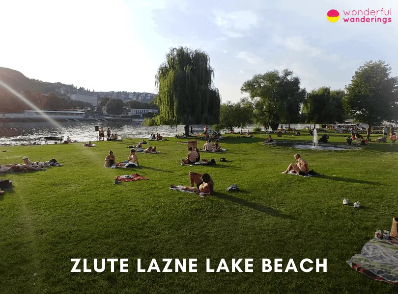 Zlute Lazne Lake Beach