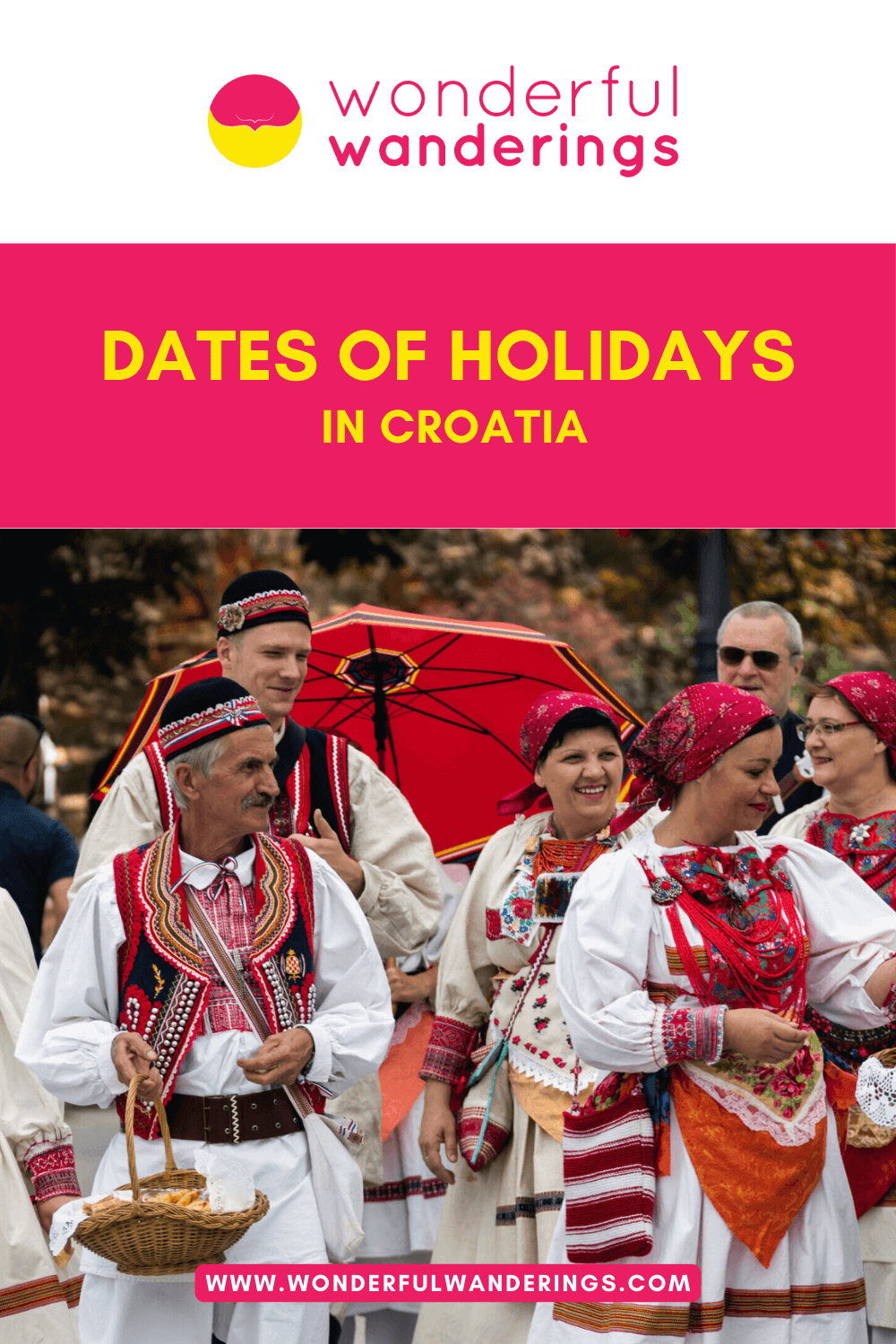 Croatia Holiday Dates Pinterest image