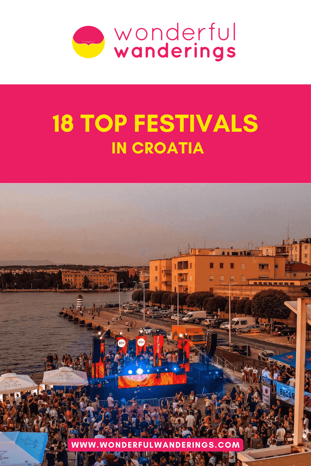 Croatia Top Festivals Pinterest image