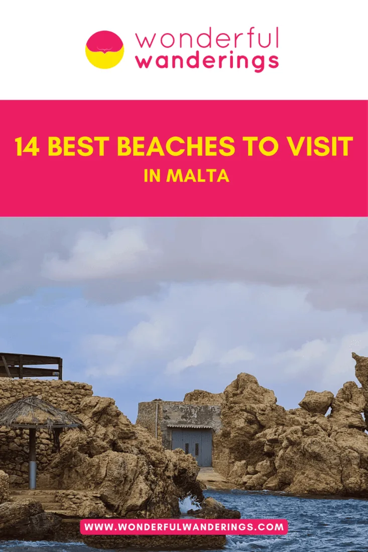 Malta Best Beaches Pinterest image