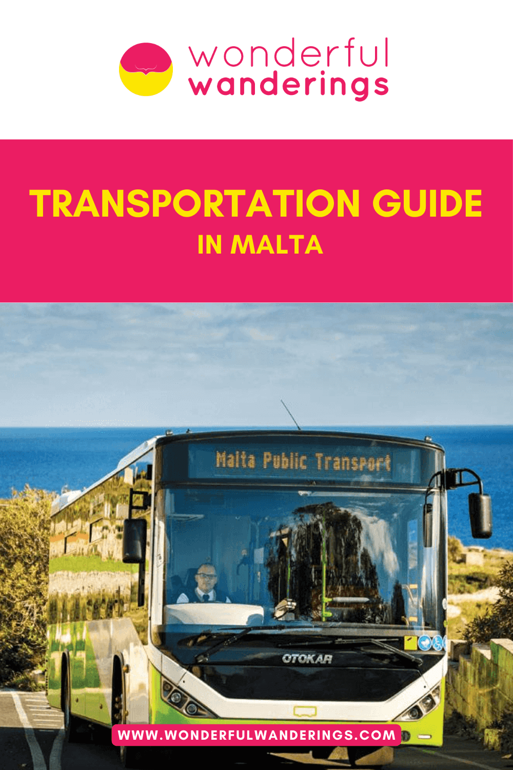 Malta Transportation Guide Pinterest image