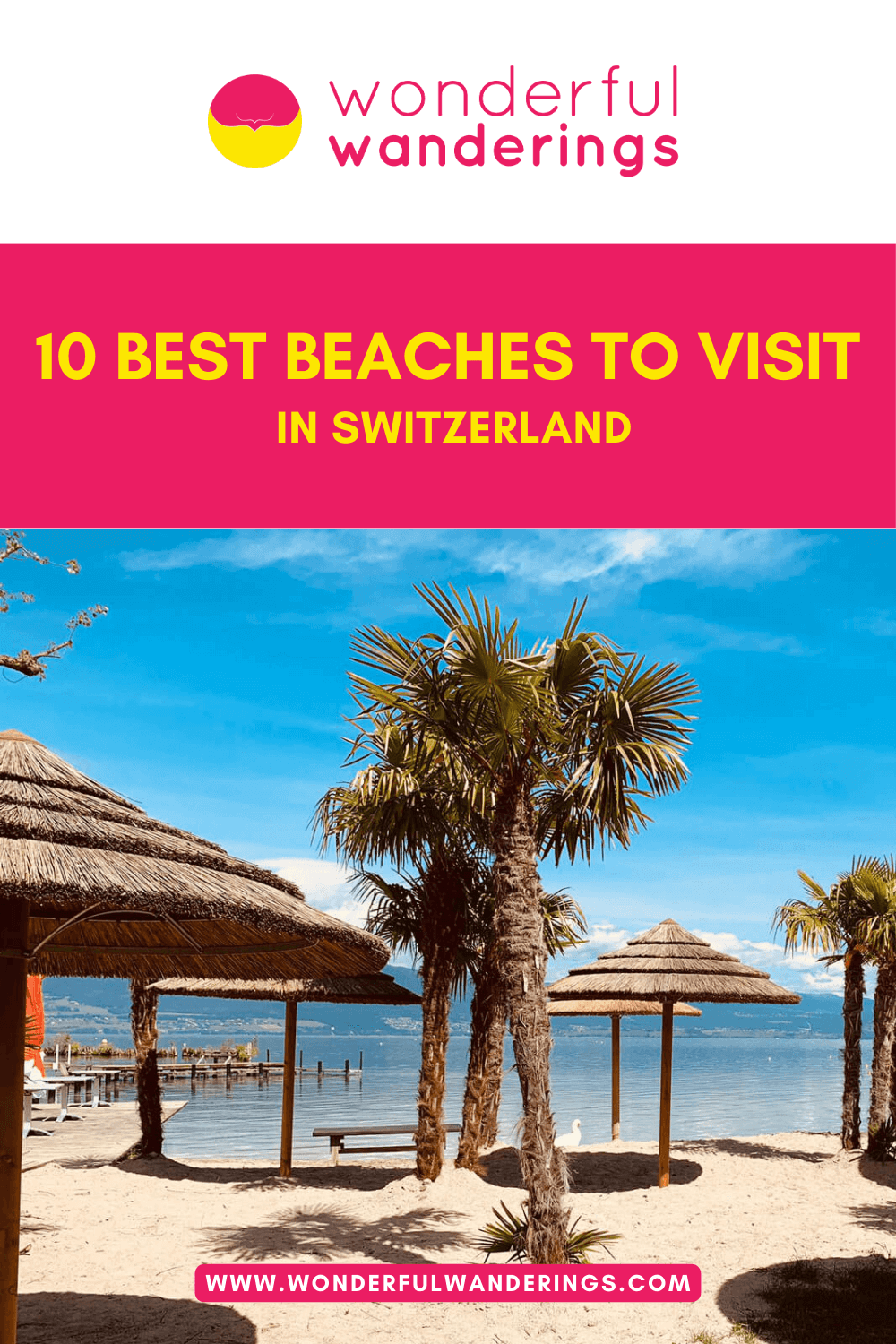 Switzerland Best Beaches Pinterest image