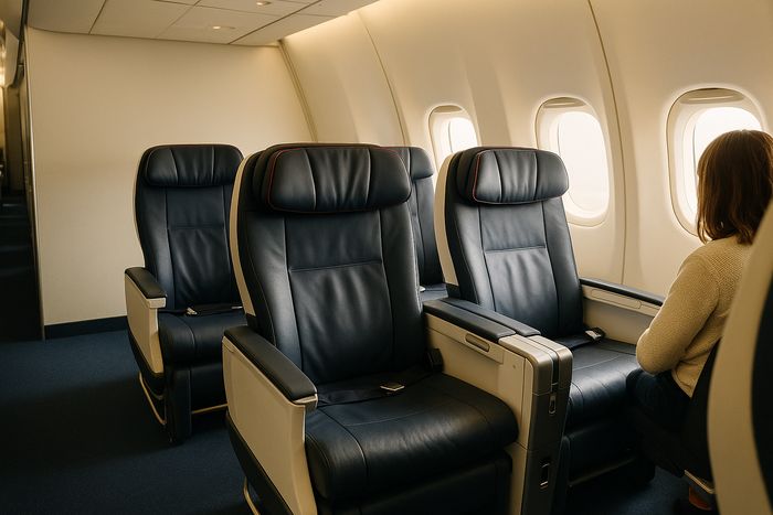Air France Premium Economy bulkhead row