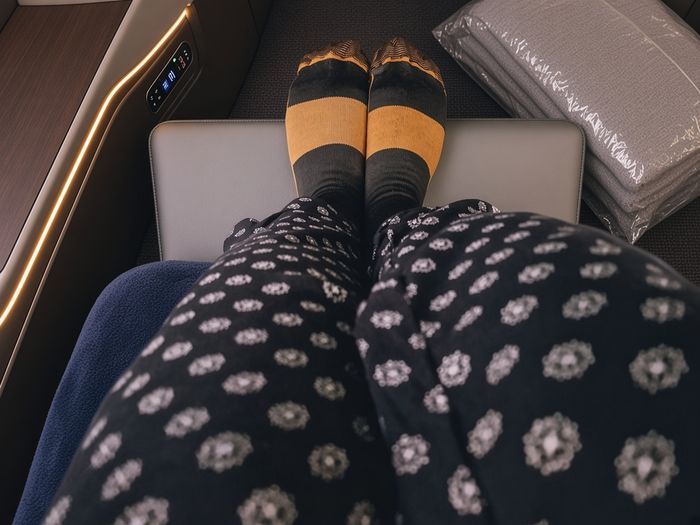 ANA Premium Economy footrest