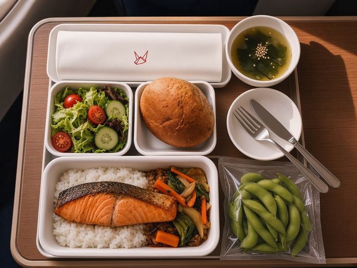 ANA Premium Economy meal