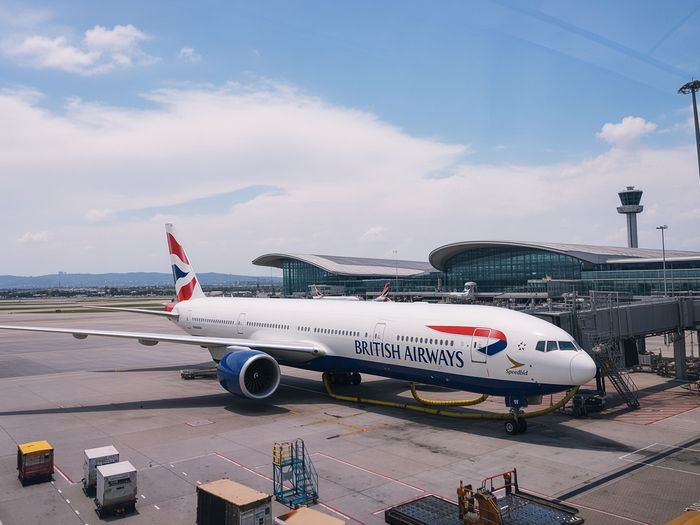 British Airways Boeing 777 at London Heathrow Terminal 5
