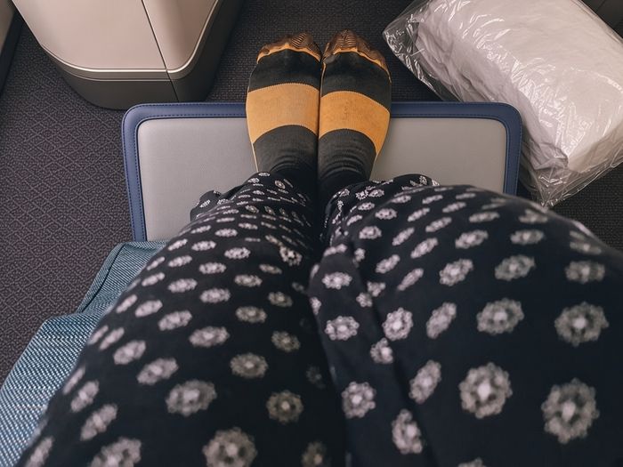 Lufthansa Premium Economy footrest