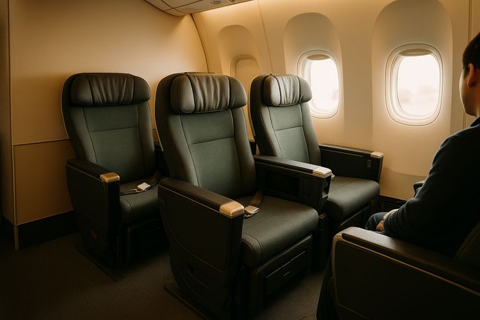 Japan Airlines Premium Economy bulkhead row