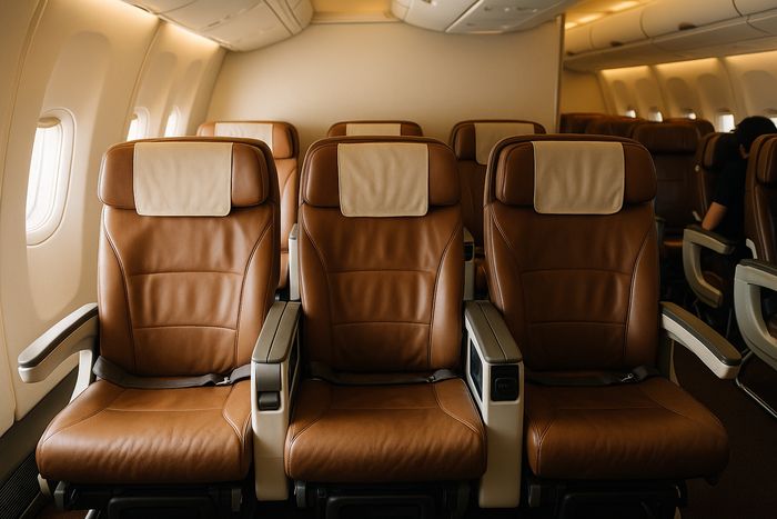 Singapore Airlines Premium Economy bulkhead row