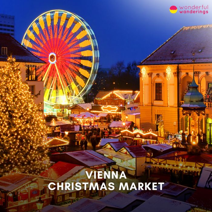 Vienna Christmas Market title card: a Ferris wheel and lit market stalls at dusk
